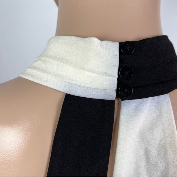 HALSTON HERITAGE COLORBLOCK MINI DRESS - Picture 8 of 11